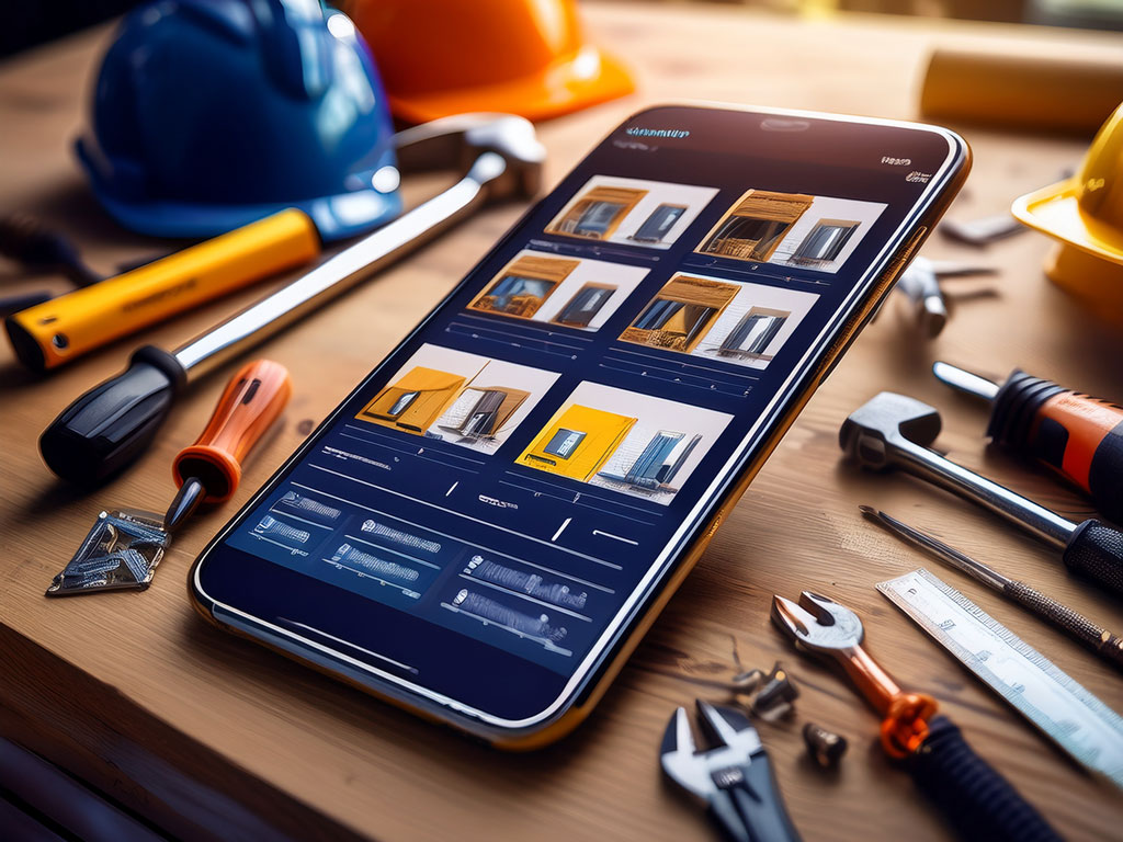Contractor reviewing new work orders